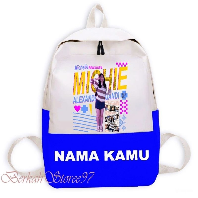 Tas Ransel Anak Gambar Karakter JKT48 MICHELLE ALEXANDRA SUANDI, Tas Sekolah Anak Unisex, Bahan PVC 