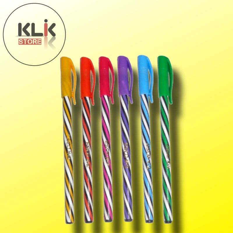 

(Ecer / 1pcs) Ballpoint Esco / Bolpen Ulir / Bolpoin / Pulpen