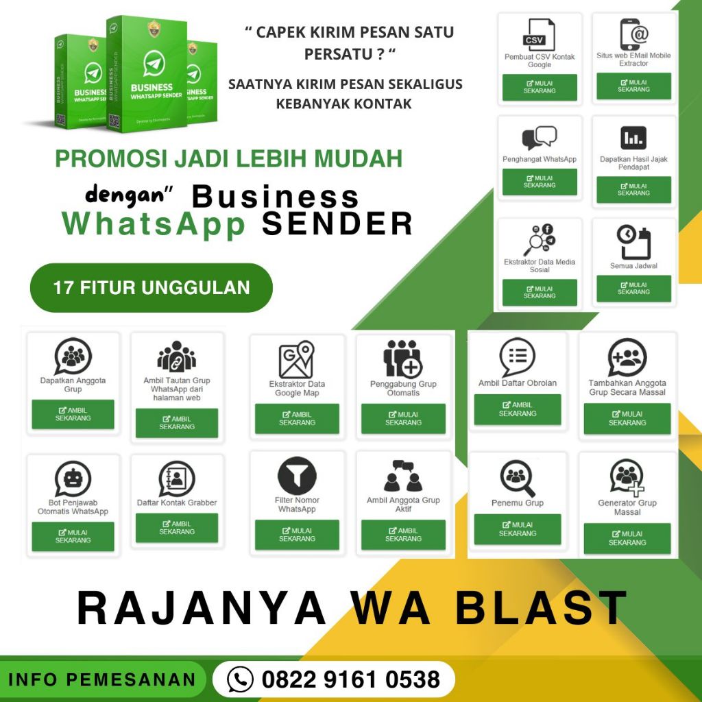 Whatsapp Blaster | Whatsapp Sender | Whatsapp Anti blokir | Pencari Database Nomor Whatsap