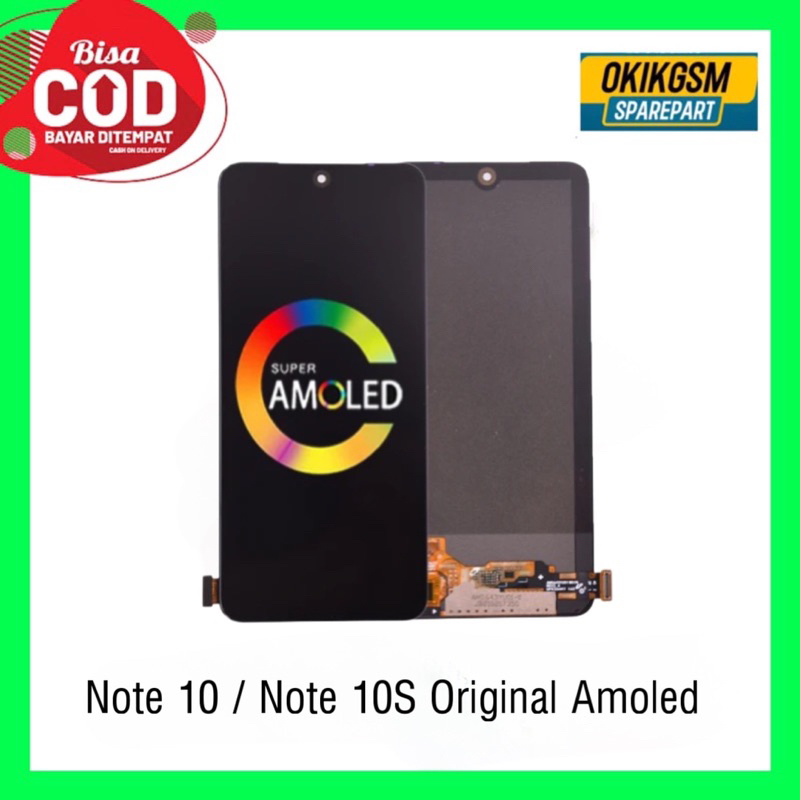 LCD TOUCHSREEN XIAOMI REDMI NOTE 10 / NOTE 10S Original Amoled Presisi Dipasang