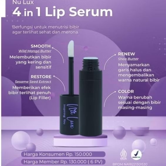 Nu Lux 4 in 1 Lip Serum Amoorea