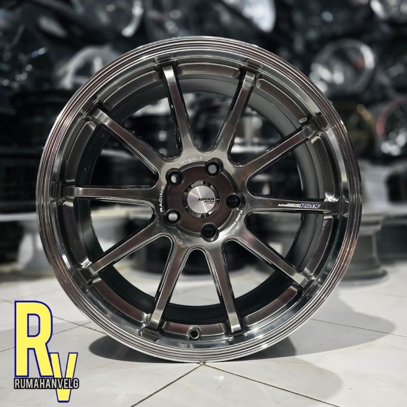 harga velg mobil racing R18 ADVAN RSDF FLOW FORMING LEBAR 8,5 ET 38 velg mobil ring 18 velg racing m