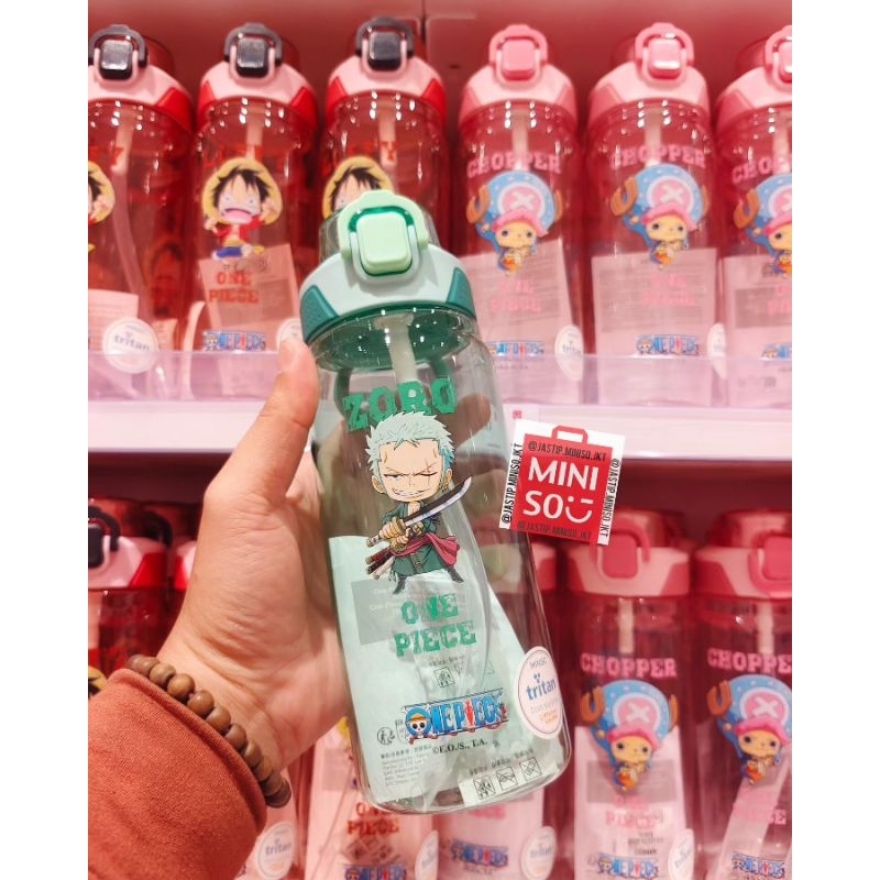 MINISO x ONEPIECE 🆕 Botol Minum Sedotan TRITAN ONE PIECE Collection (780ml) LUFFY / ZORO / CHOPPER