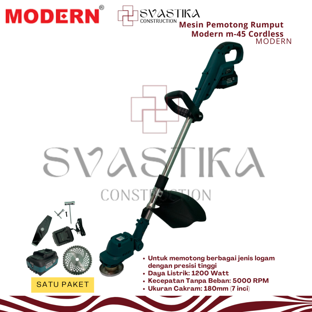Mesin Potong Rumput Baterai  Modern M-45 Portable