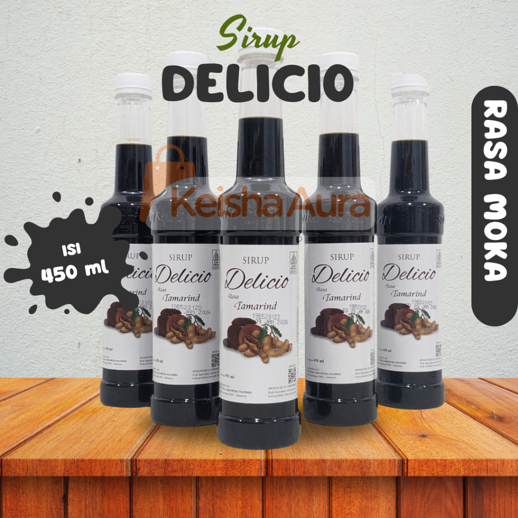 

Sirup Delicio Moka Isi 6 Botol 450 ml Halal Indonesia