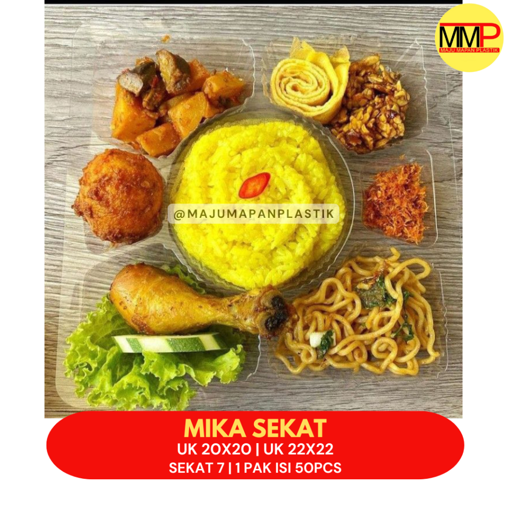 [50 pcs] Mika Tumini Sekat 7 / Mika Tumpeng Mini / Mika sekat untuk kardus