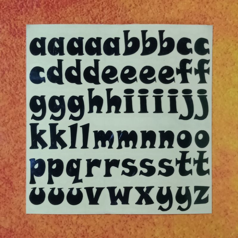 Sticker ABJAD Huruf Kecil