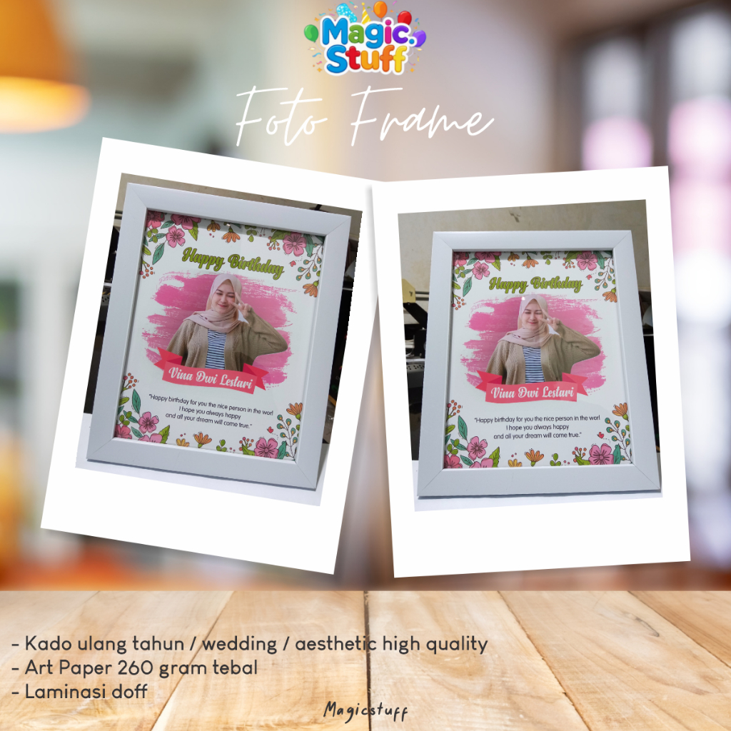Bingkai Foto Aesthetic Kado Ulang Tahun Cewek | Kado Ulang Tahun Cowo | | Kado Graduation