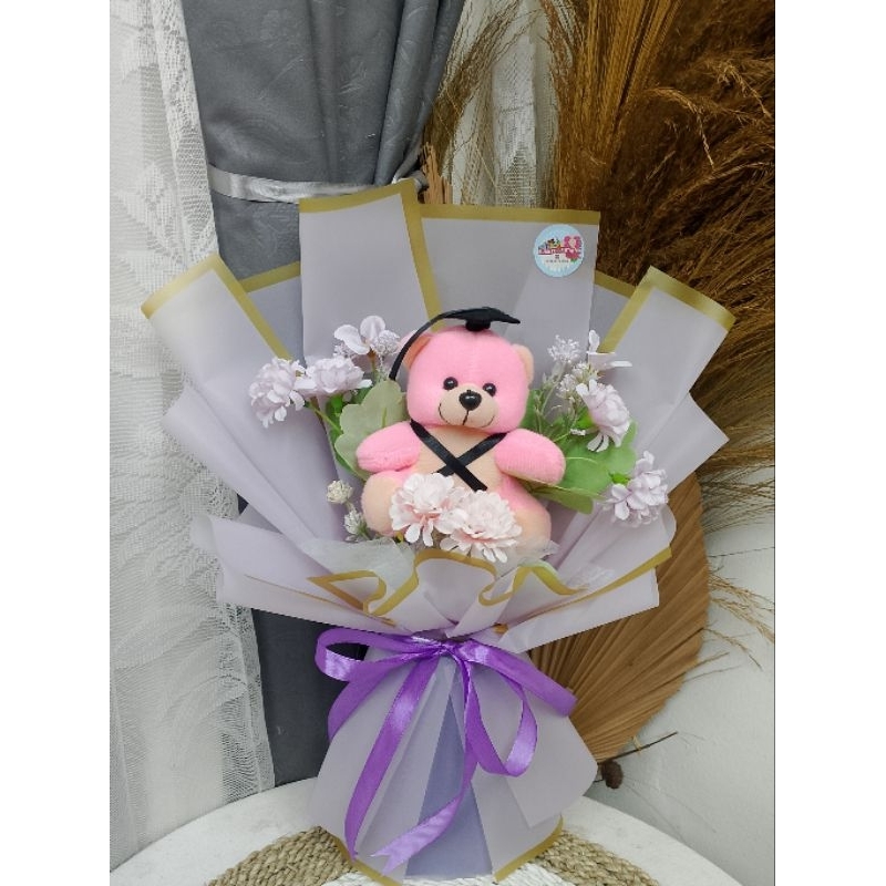 Bucket boneka wisuda bucket bunga