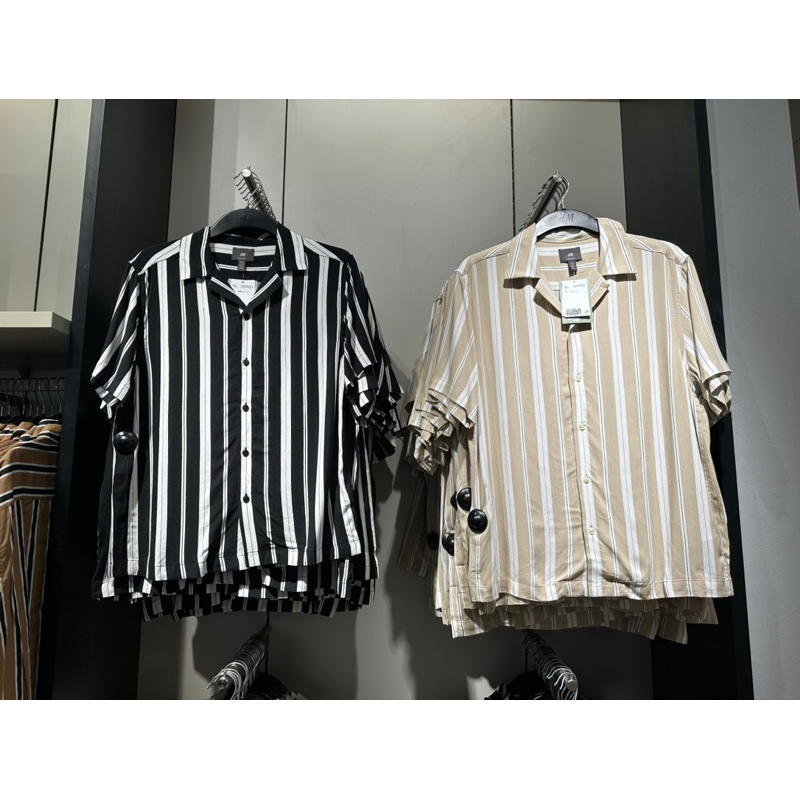 Kemeja Garis Cowok H&M