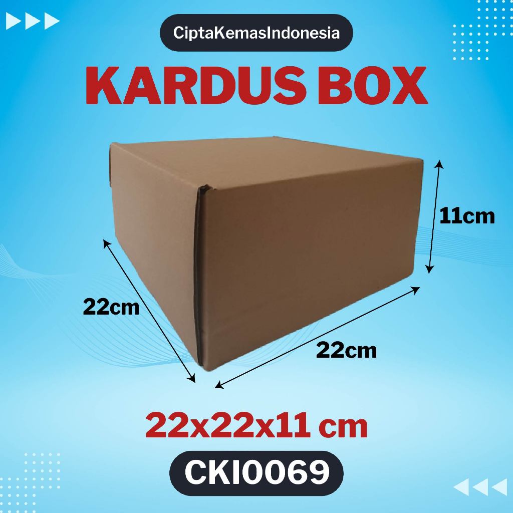 

Kardus Box Die Cut 22x22x11 cm Dus Packing Packaging Polos