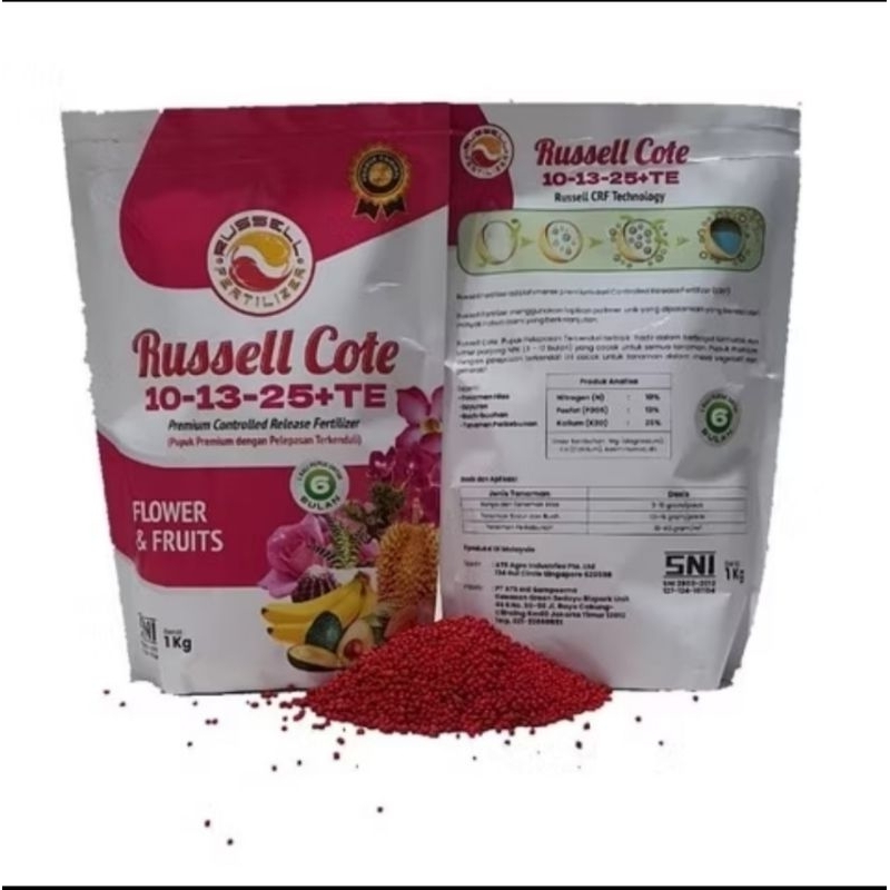 Pupuk Russel Cote Merah Slow Realis 10-13-25+TE 100gr