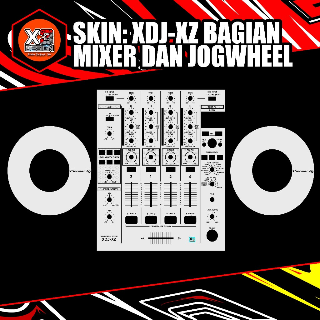 SKINZ MIXER PIONEER XDJ-XZ ALL VARIAN COLOUR & CUSTOM DESIGN