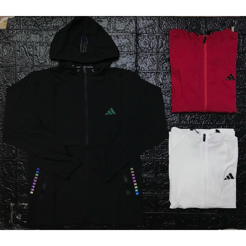 JAKET PARASUT MICRO ADIDAS PREMIUM OLAHRAGA RUNNING