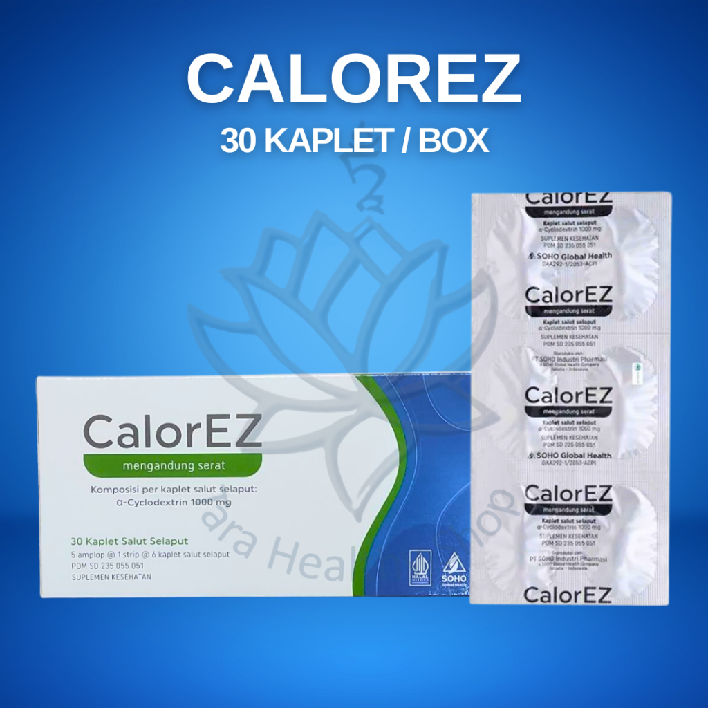 CalorEZ (Calorease) - 30 Kaplet/Box: Suplemen diet / pelangsing / buang lemak / penurun berat badan