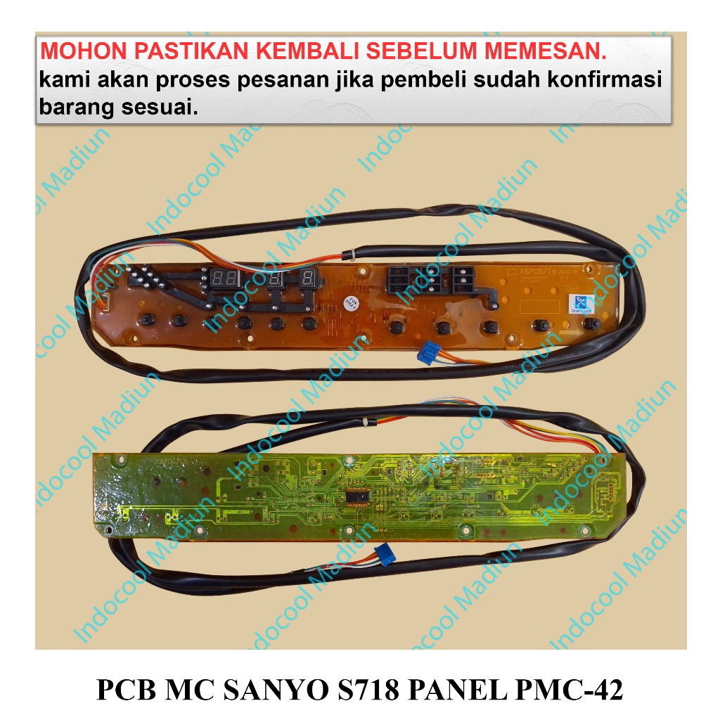 PMC-42 PANEL / MODUL MESIN CUCI / PCB MESIN CUCI SANYO S718 PANEL PMC-42