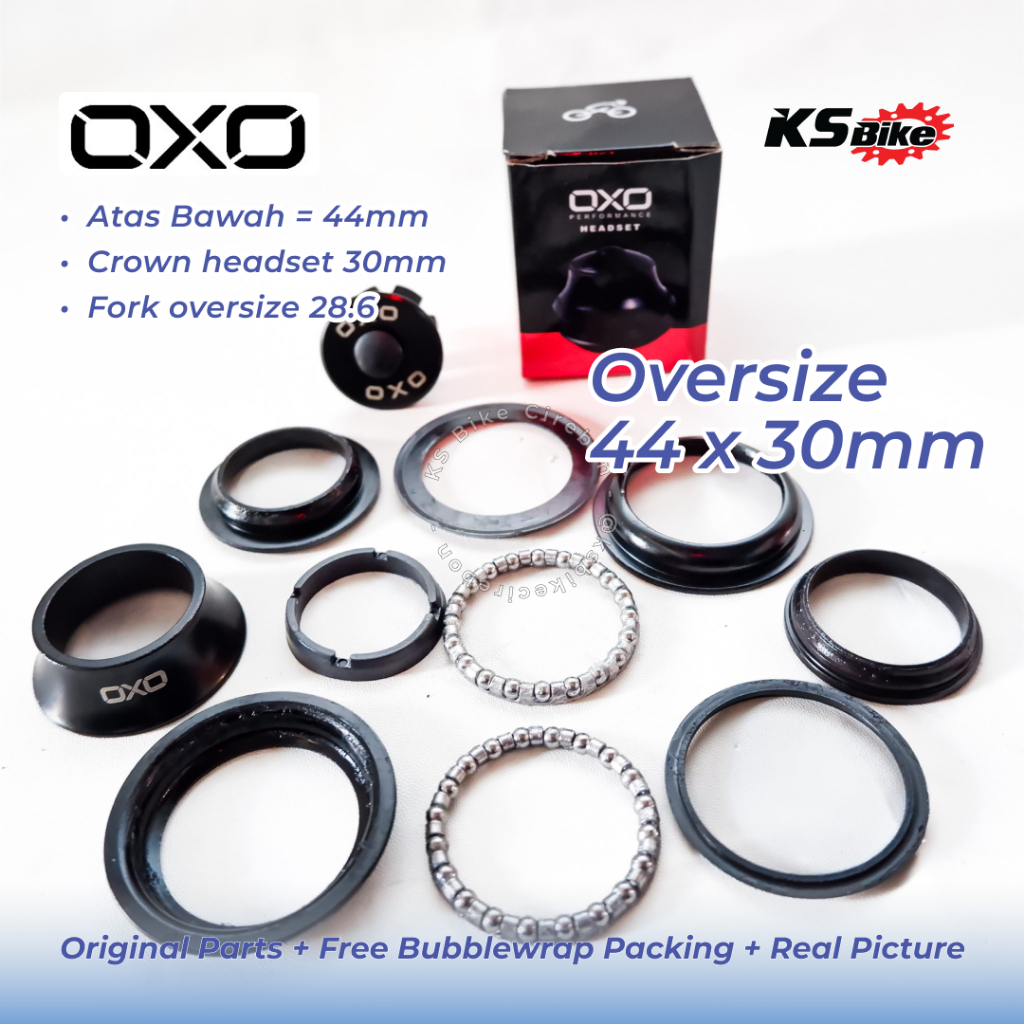 Headset OXO HS-99 44 x 30mm Ulir Pelor Kom Stir Fork 28.6 Oversize BMX MTB Onthel Citybike Toko Sepe