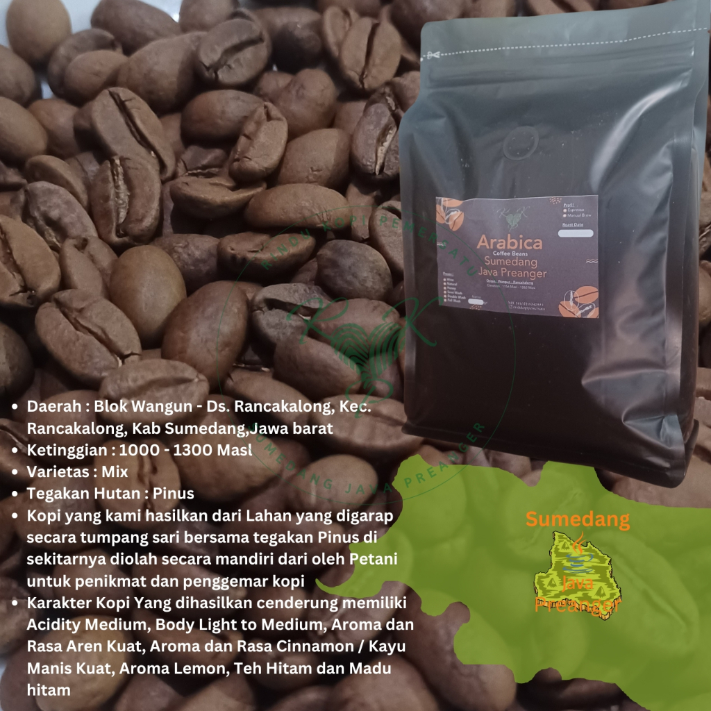 

Kopi Arabika Sumedang Java Preanger proses Honey 1 kg (biji/giling)