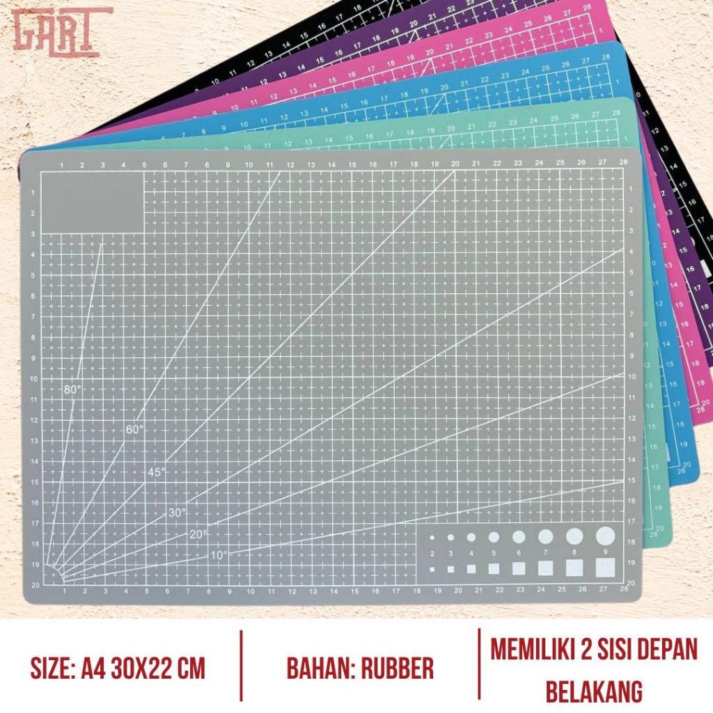 

CUTTING MAT A4 30x22cm - Alas Potong A4 - Cutting Mat Ukuran A4 - Alas Kerajinan - Alas Gambar - Alas Meja Aesthetic Lucu - Alat Potong dan Membentuk Clay - Crafting Mat Pad - Work Cutting Pad