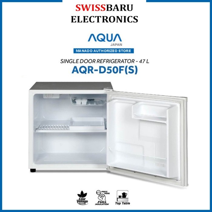 MANADO - Kulkas AQUA Japan Mini Portable Kapasitas 47 Liter AQR-D50F