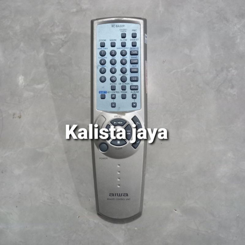 REMOTE REMOT DVD COMPO AIWA RC-BAS09 ORIGINAL ASLI