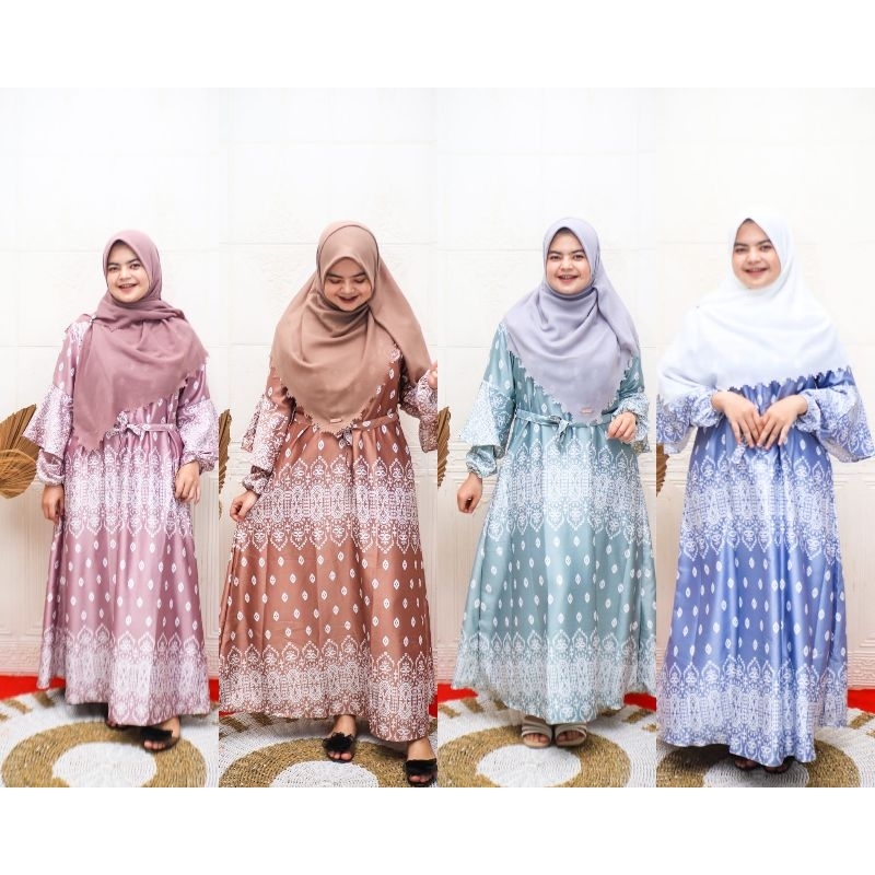 Mutia Dress Dior Silk Gamis Dress Wanita