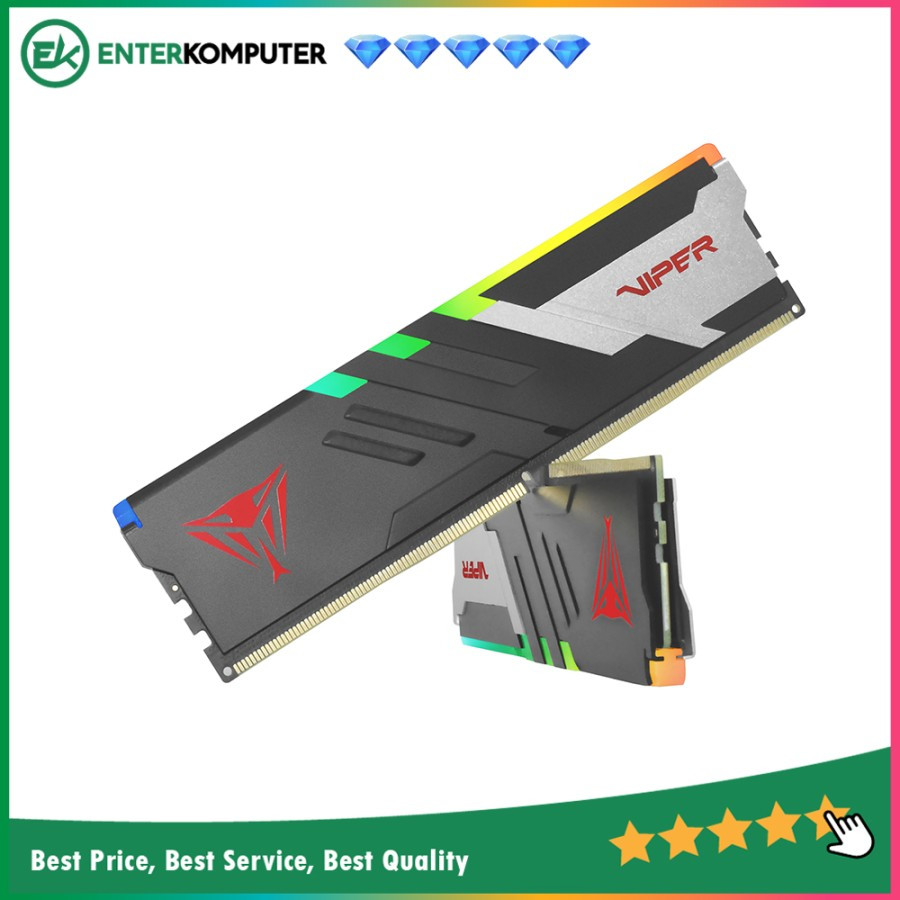 Patriot Viper Venom RGB DDR5 Dual Channel PC48000 6000Mhz 64GB (2x32GB) - PVVR564G600C36K / RAM 64GB