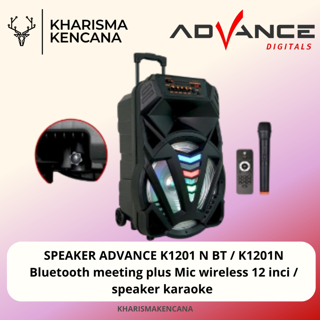 SPEAKER ADVANCE K1201N BLUETOOTH K1201 N MEETING PLUS MIC WIRELESS 12 INCH