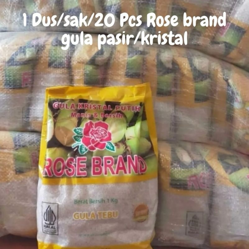 

Gula Pasir Rose Brand 1kg 1 sak isi 20pc