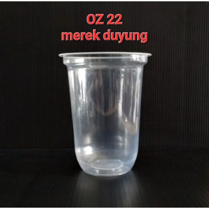 

gelas plastik / cup oz 22 merek duyung