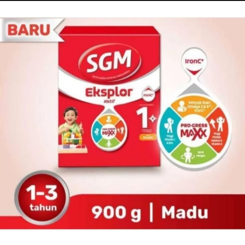 Susu SGM 1-3 tahun rasa madu 900 gr