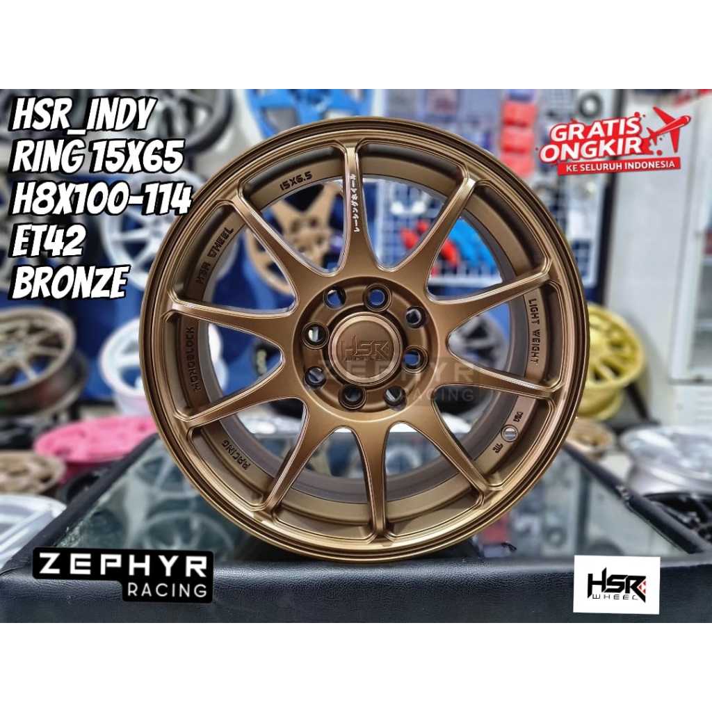 velg mobil ring 15 promo type indy boroko r15 untuk brio, sigra, avanza, xenia VELG ORI HSR