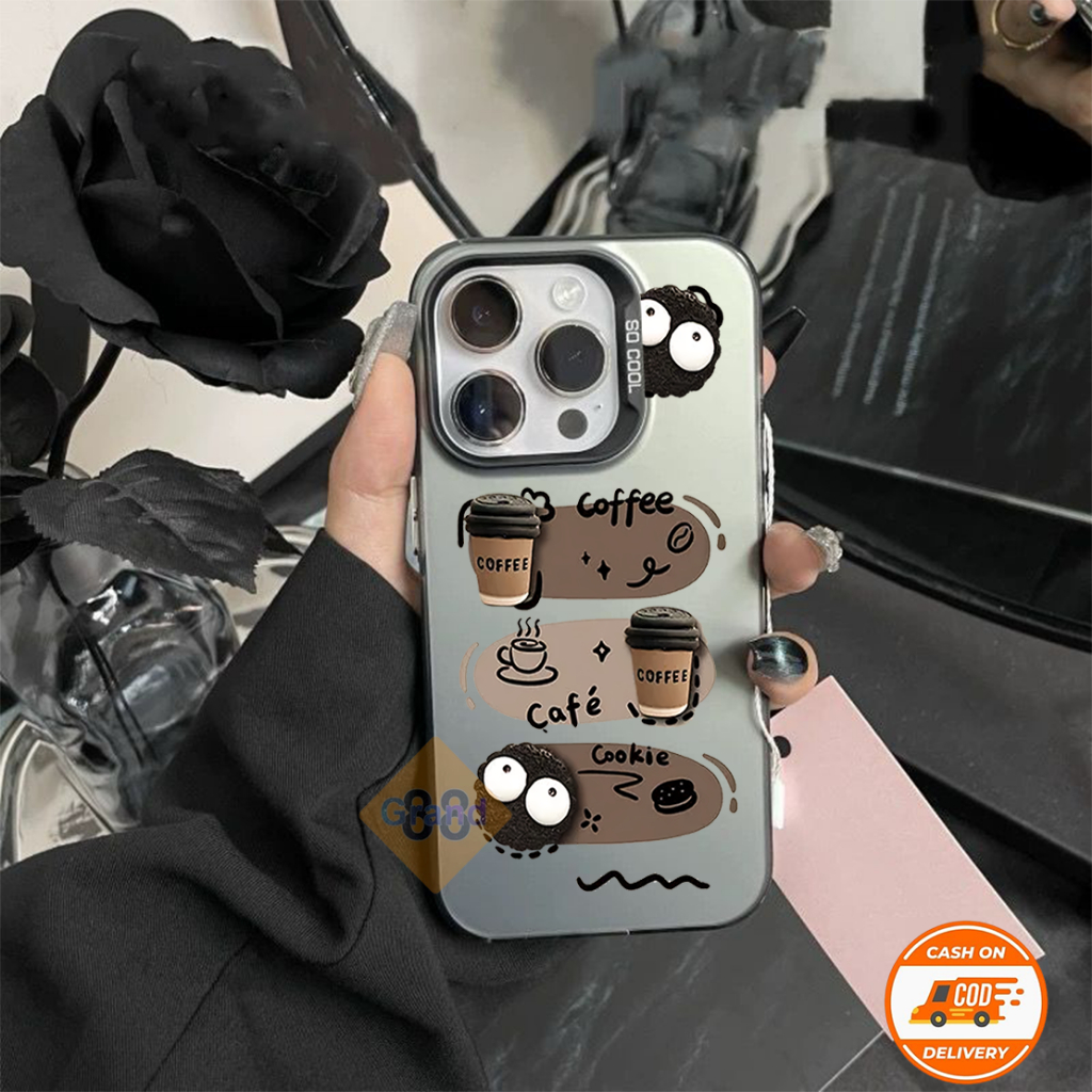 SC19 Premium Matte Hard Casing Hp Coffee For OPPO A60 A16 A78 4g A17k A18 A17 A76 A96 A15 A15s A38 4