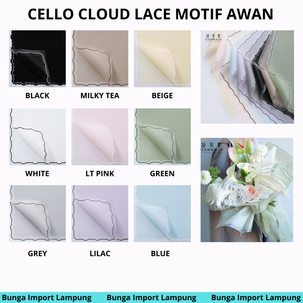

(Pack)Kertas Cellophane Motif Awan isi 20 lembar