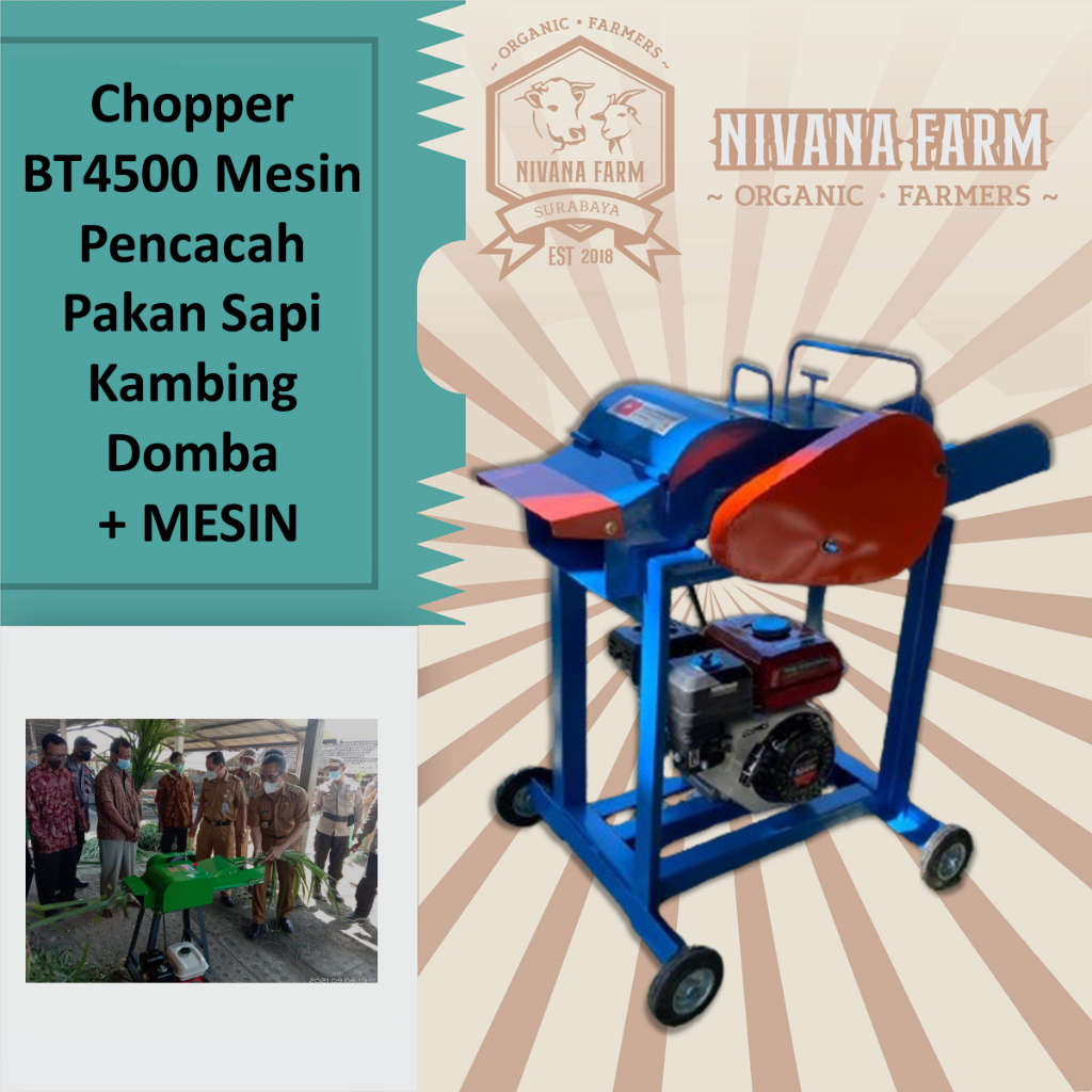 Chopper BT4500 Mesin Pencacah Pakan Sapi Kambing Domba + MESIN