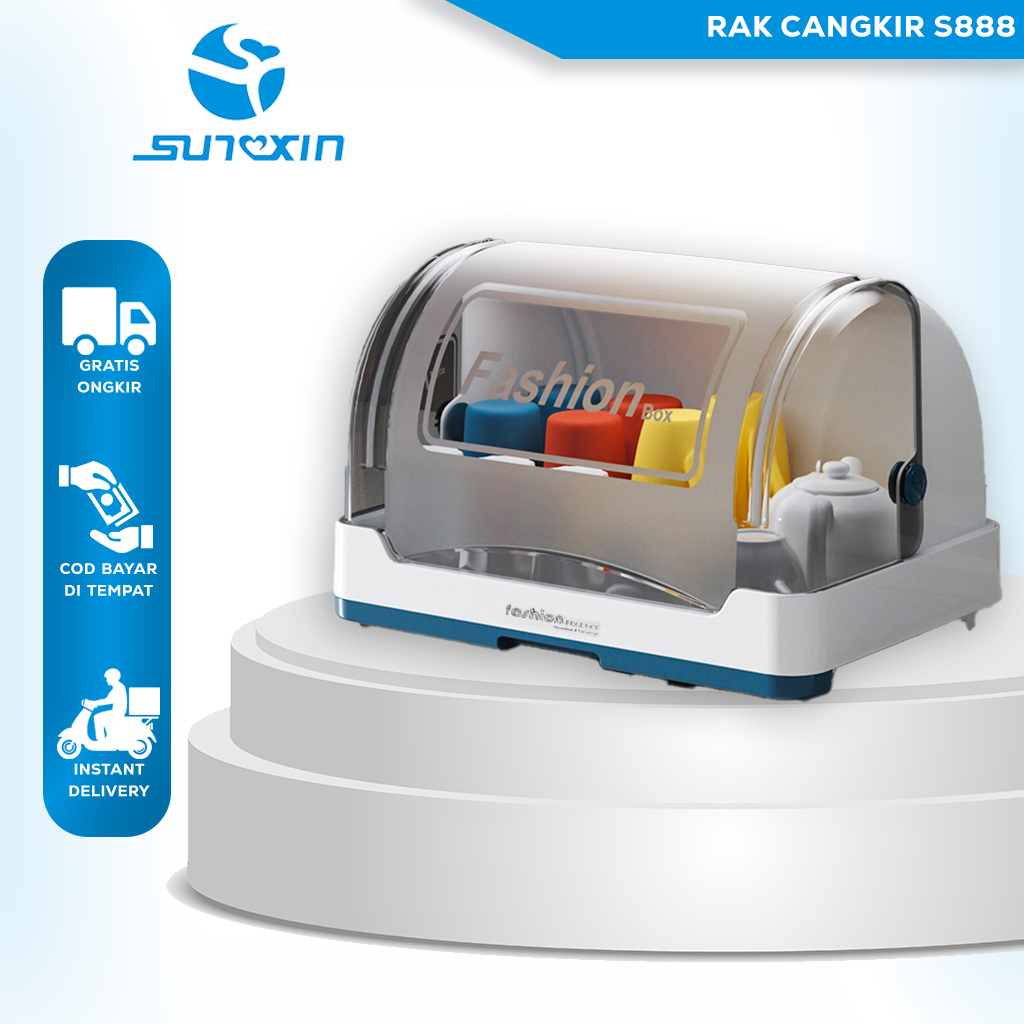 SUNXIN- RAK CANGKIR S888/ RAK PIRING PLASTIK / RAK CANGKIR GANTUNG / RAK PIRING WASTAFEL