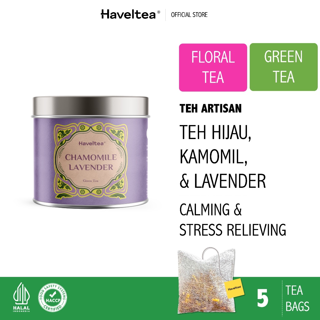 

CHAMOMILE LAVENDER | Mini Tin | Haveltea | Floral Green Tea