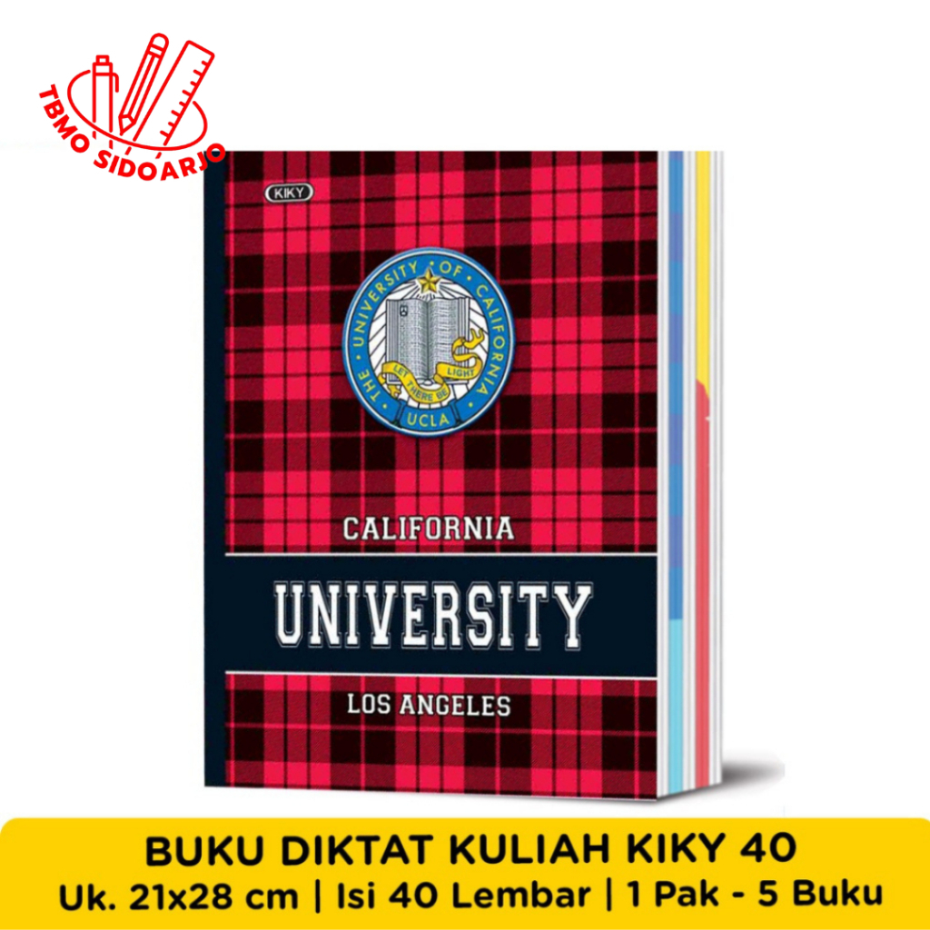 

Buku Tulis KIKY Buku Diktat Kuliah 40 Lembar Uk. 21 x 28 cm Per Pack Isi 5 Buku