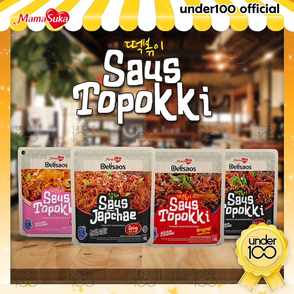 

Under100 | Mamasuka Delisaos Saus Topokki Tteokbokki Korean Rice Cake Sauce 100g | Creamy | Hot Spicy | Original | HALAL BPOM