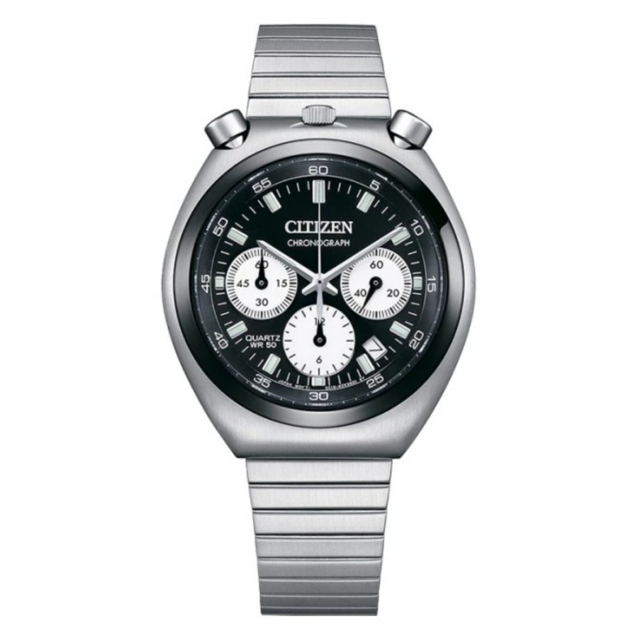 New Citizen Quartz AN3660-81E Tsuno Chrono Bullhead Reverse Panda