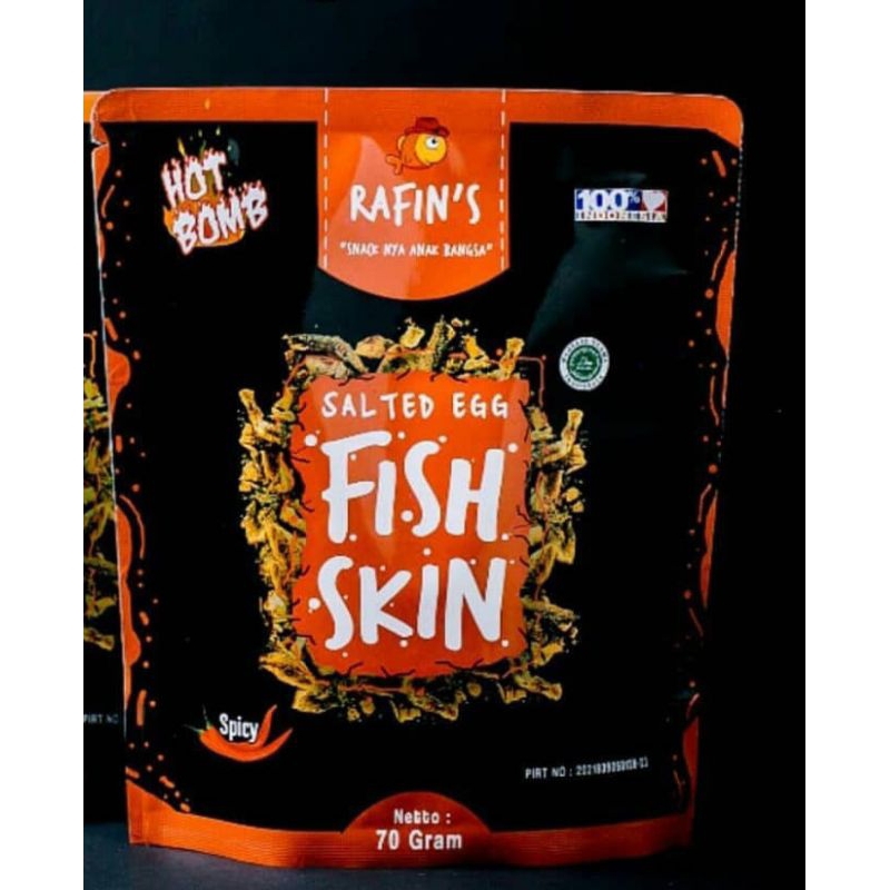 

Keripik Kulit Ikan Rafins Cemilan Enak Rasa Pedas 70 gram