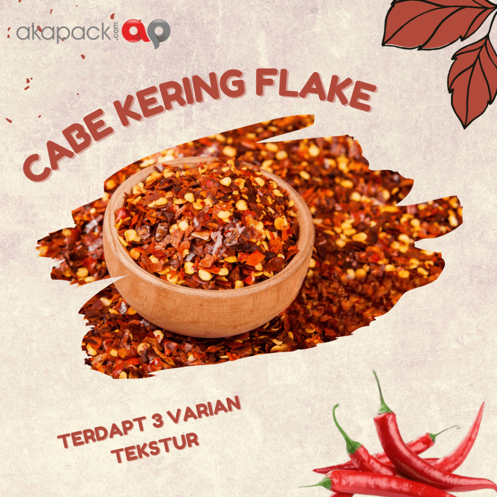 

Jual Bumbu Cabe Kering Flake / Bubuk Cabe Kering Kasar Plain