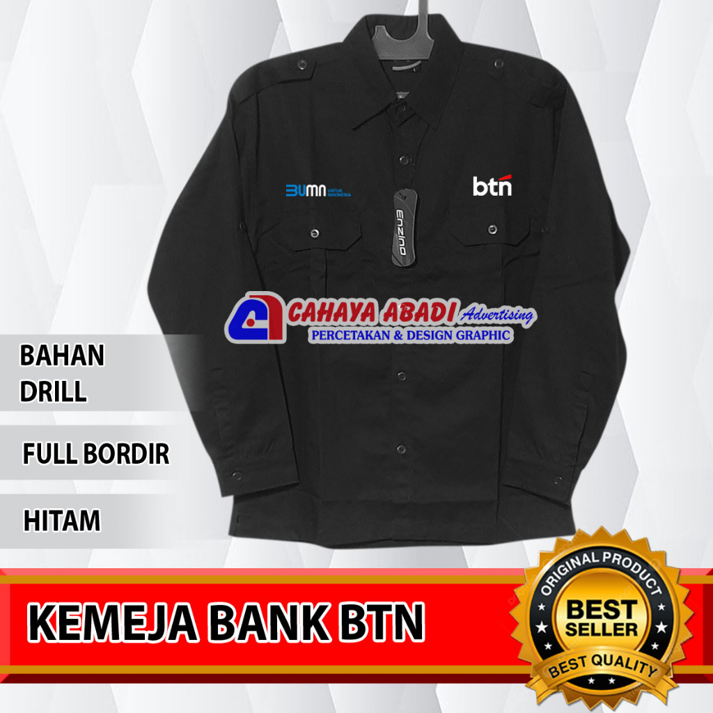 Kemeja BUMN Bank BTN Seragam BUMN Bank BTN Baju BUMN Bank BTN Hitam