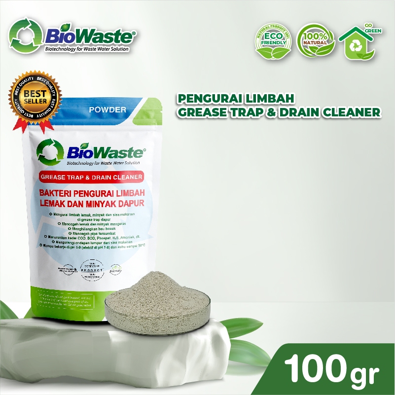 

Bakteri Pengurai Lemak Minyak Fat Oil & Grease Kitchen 100 Gram