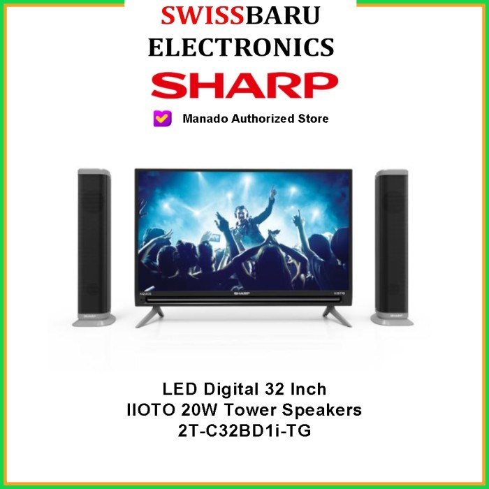 MANADO Sharp Aquos LED 32 Inch IIOTO 2T-C32BD1i TG Digital TV
