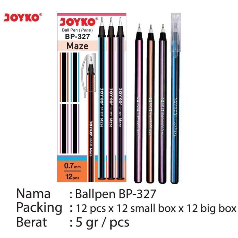 

Pena Pulpen Joyko Maze BP-327 (Lusinan)