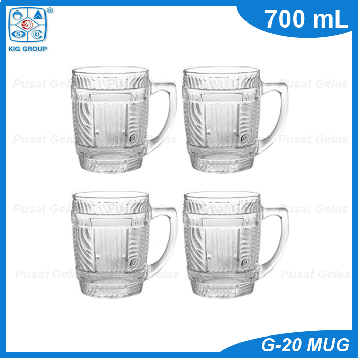 SALE GELAS GAGANG BESAR MUG 700 ML / GELAS JUMBO/GELAS KACA JUMBO TINGGI GENDUT GELAS BEER