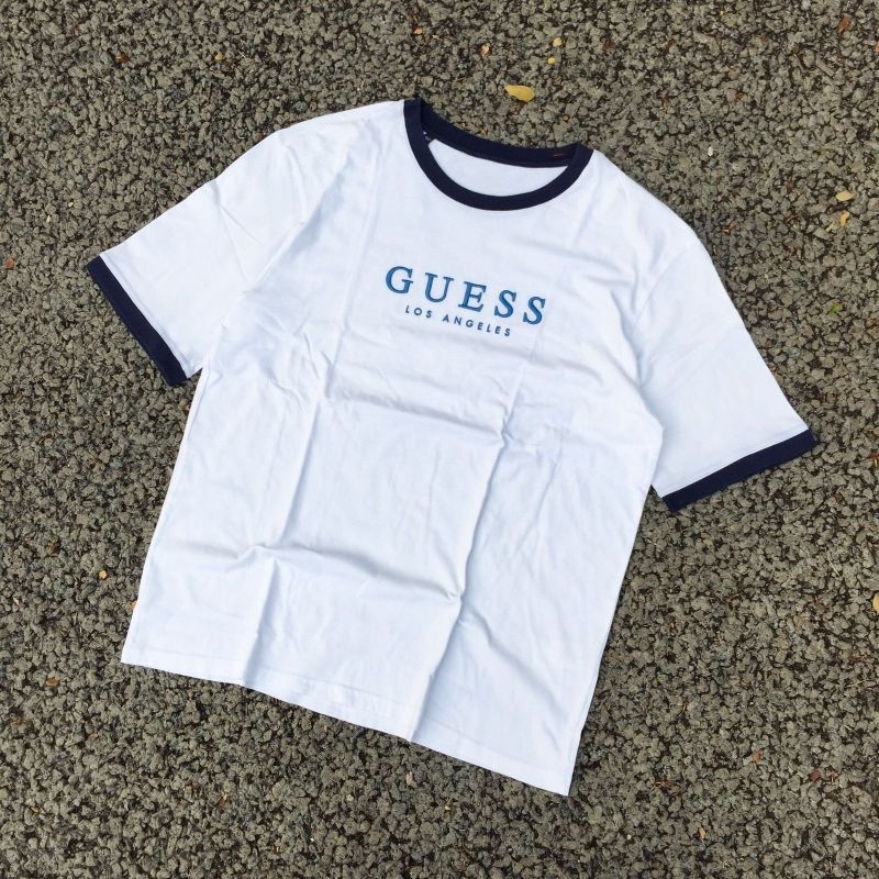 GUESS RINGERTEE NAVY WHITE TSHIRT