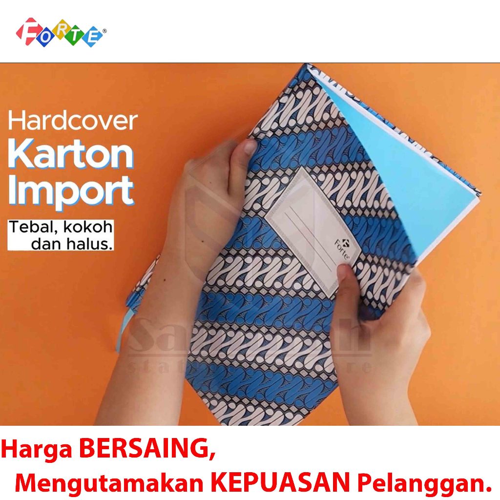 

Buku Hard Cover Forte Folio Isi 200 Lembar / Buku Besar Akutansi Laporan Kas Tebal / Note Book Garis