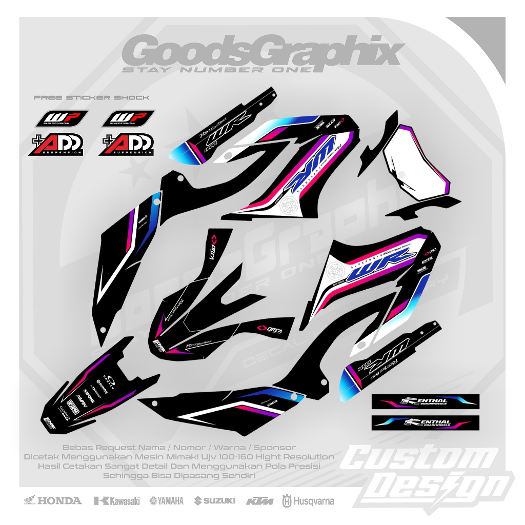Decal Wr 155 Superglossy - Decal Custom Yamaha Wr 155